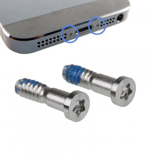 Tornillos Pentalobe para iPhone 5 plata